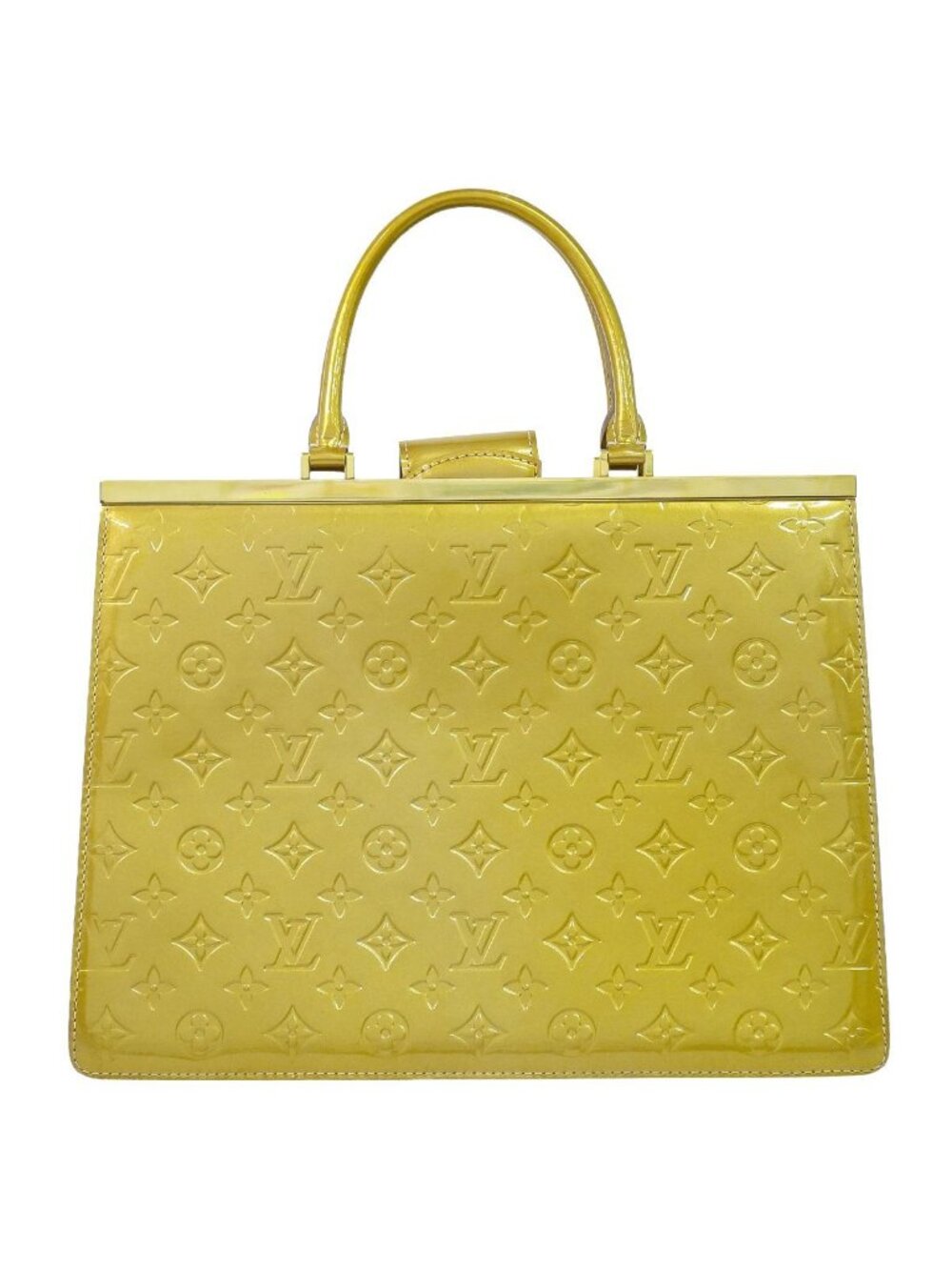 Louis Vuitton LV Deesse GM Vernis Leather Handbag Beige Poodle Bag